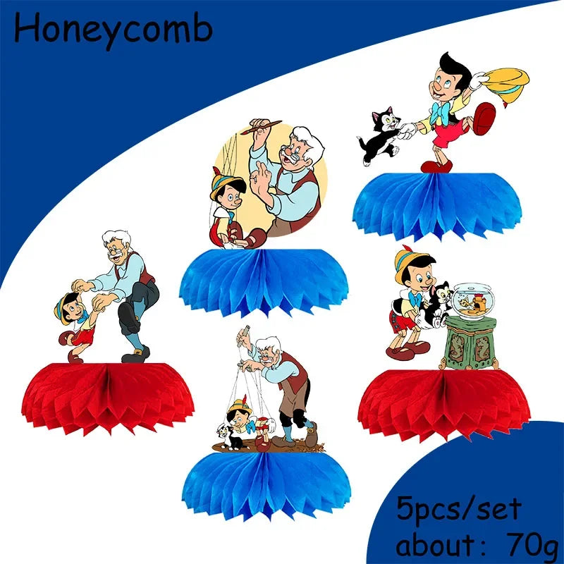 The Adventures of Pinocchio Happy Birthday theme favor party supplies Party Paper  Plate Straw Gift Bag Banner Flag Baby Shower