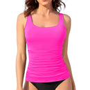 Full Coverage Bikini Top Women Lace Up Swimwear Tops Underwire Push Up Swim Crop Top Tie Back Bathing Suit Period Swimwear