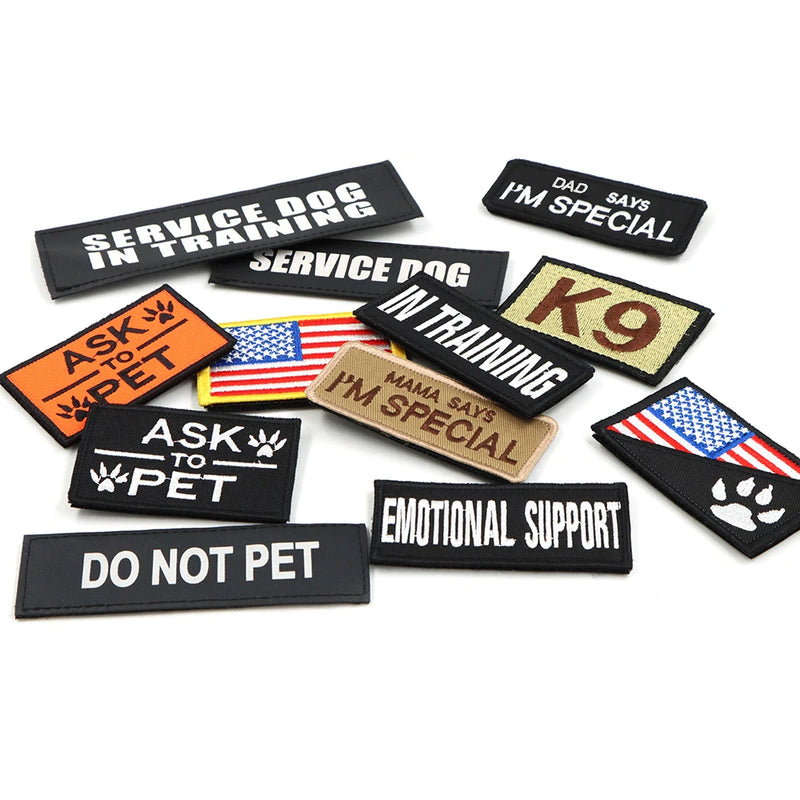 Personalized Dog Harness Tags K9 Dog Collar Harness Name Patches Sticker Label Custom Dog Harness Name Tag Sticker Name ID