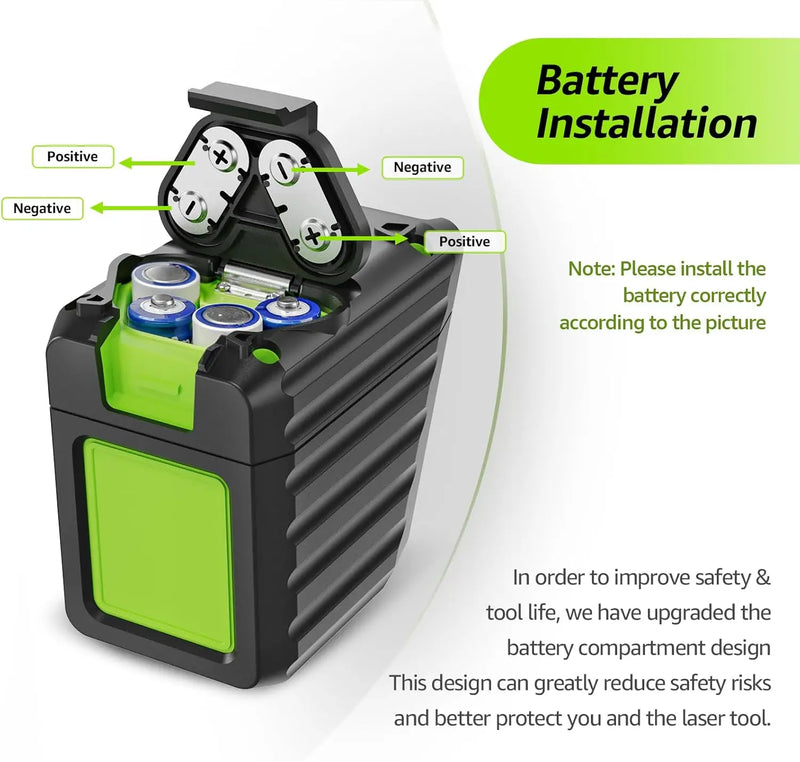 Huepar BOX-1G Osram Green Laser Level Self-leveling 130°/150° Horizontal & Vertical Nivel Laser Tools With Pulse Mode