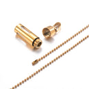 Openable Glass Container Tube Urn Necklaces for Ashes Stainless Steel Cremation Jewelry Memorial Pendant Keepsake + Funnel Fill