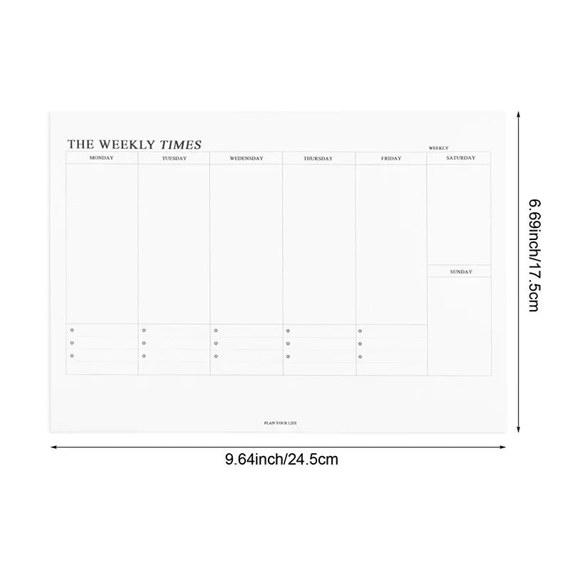 Weekly Planner Monthly Undated Agenda Notebook Schedules Study Planner Korean Stationery Office School Supplies
