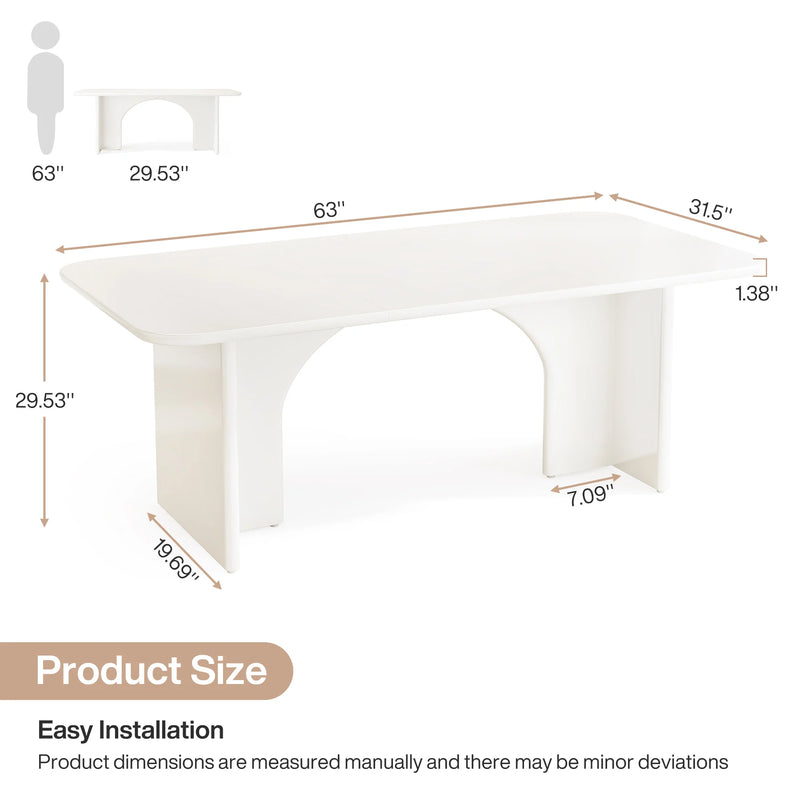 Tribesigns 63-Inch Large Desk, Modern Home Office Computer Desk for 1-2 Person