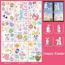 Easter Bunny Window Static Stickers Spring Flowers Living Room Window Glass Stickers Home Decorations Resurrection Day 2025