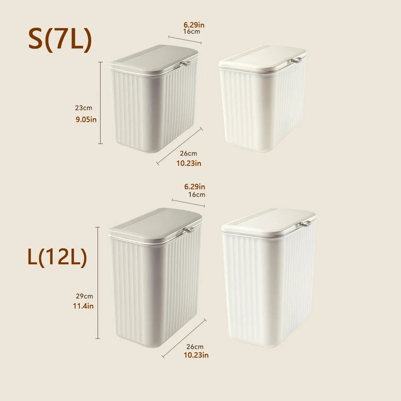 Kitchen Wall-mounted Trash Can, Household Kitchen Waste Storage Bin, Toilet Hanging Toilet Paper Storage Bucket Mini Trash Can