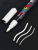 1Pc Japan UNI POSCA Acrylic High Gloss Marker Pen Waterproof Quick Drying Black Gold Silver White Student Supplies