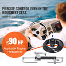 SucceBuy Hydraulic Outboard Steering Kit 90HP Marine Boat Hydraulic Steering System for Single Station Single-Engine Boats Use