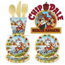 Disney Chip 'n' Dale Theme Birthday Party Festival Celebration Disposable Tablecloth Straw Decoration Baby Shower Packing Supply