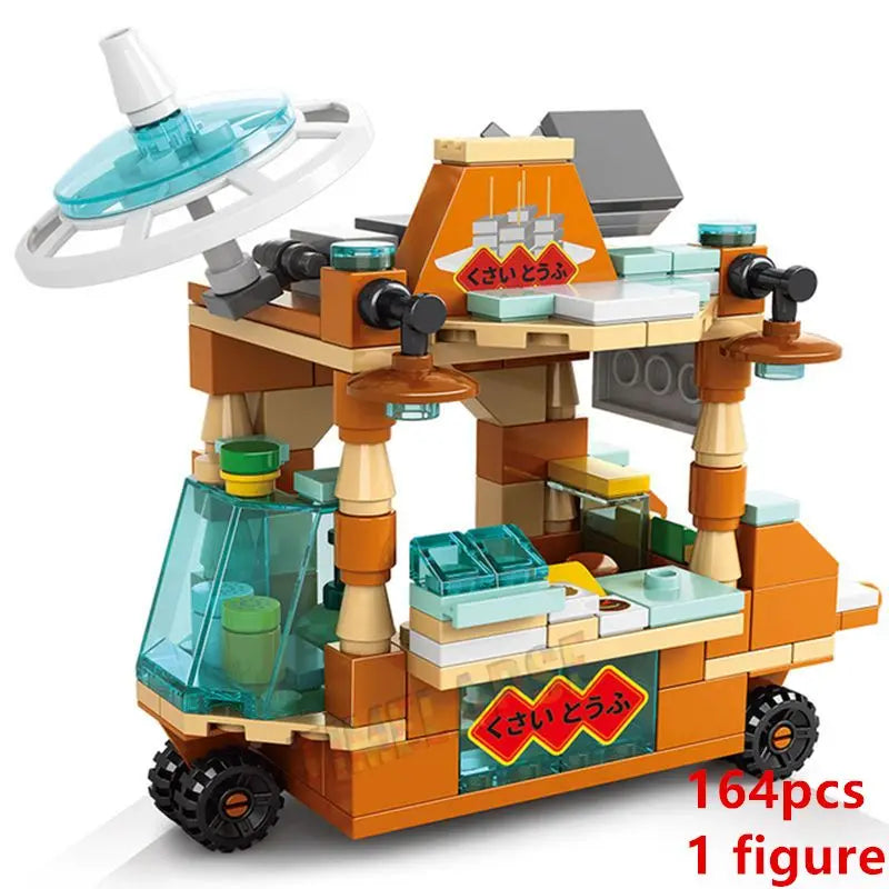 DIY Architecture Store Street View Food House Building Blocks Kit Girls Bricks Classic Movie Model Kids Toys For Children