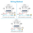 QCSMART Wireless RF 433Mhz 110-220V 16A Light Swich Relay Module Small Device with 4 Button Remote Controller