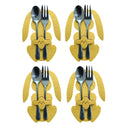 4Pcs/set Easter Knife Fork Bags Non-woven Cartoon Sheep Easter Rabbit Cutlery Holder Bag Tableware Organizer Easter Decorations