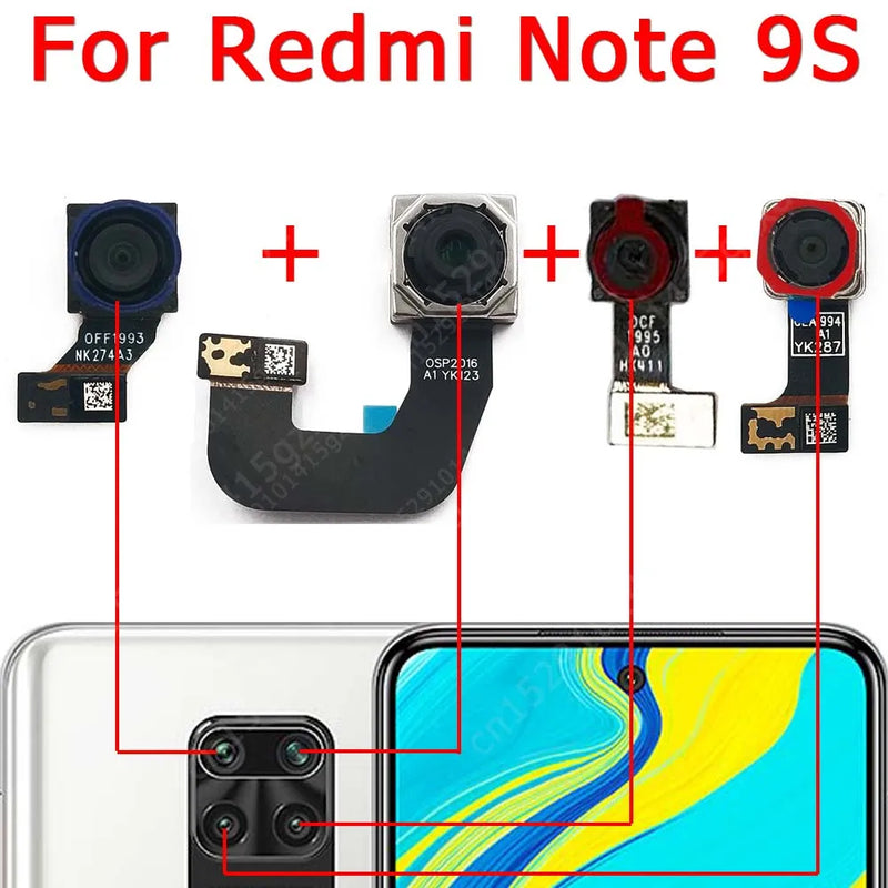 For Xiaomi Redmi Note 9S 9 Pro 9Pro Note9 Main Ultrawide Macro Depth Rear Back Camera Camera Module Spare Parts