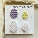 Shapes Small Easter Theme Polymer Clay  Cutter for Making Earrings, Easter Egg Rabbit Shape crucifix Soft pottery jewelry making