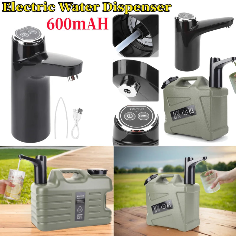 Electric Water Pump USB Rechargeable Portable Water Dispenser Wireless Water Pumping Device for Camping Water Tank