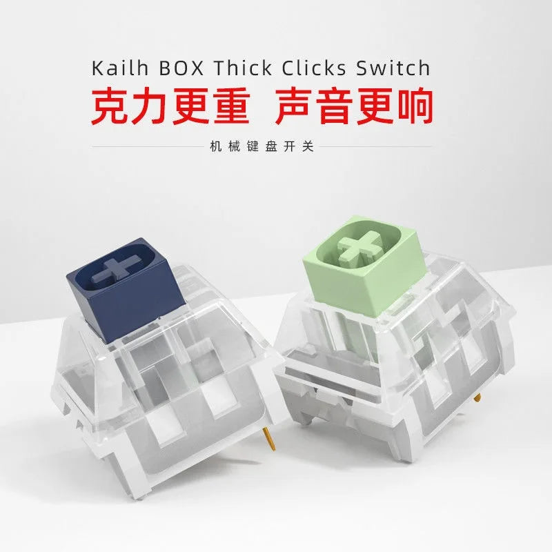 Kailh Box Jade/Navy Switch Clicky Tactile Switches for DIY Mechanical Keyboard SMD MX 3Pin Switchs Customize Gamer PCB Mount