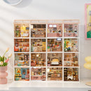 Robotime DIY Miniature Dollhouse Kit with Accessories Model Supply Store Kit with LED to Build Decent Birthday Gift