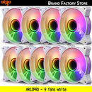 Aigo AR12PRO white Computer Case fan ventoinha PC 120mm rgb fan 4pin PWM Cooling fan 3pin5v Unlimited space argb 12cm ventilador