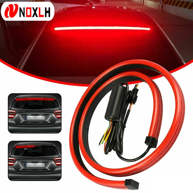 100cm Car High Position Brake Lights Multi-mode Rear Tail Warning Turn Signal Running Lamp Universal Auto 12V Flexible LED Strip