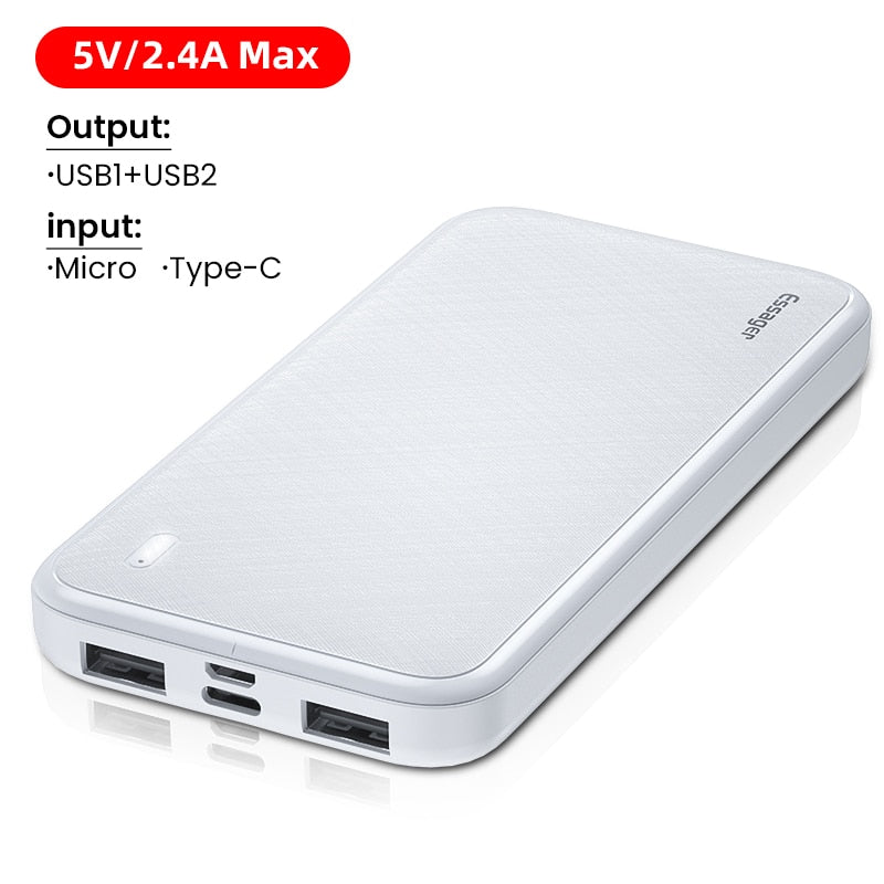 Essager PD 20W 10000mAh Power Bank Portable Charging External Battery Charger 10000 mAh Powerbank For iPhone Xiaomi mi PoverBank