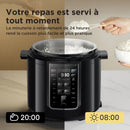 Midea Quick Electric pressure cooker 9-in-1 12 Predefined Programs Instant Stainless Steel Multicooker, Anti-stick Pot, 6L, Black