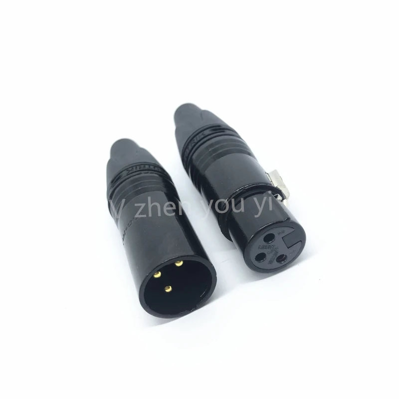 20PCS/lot For NEUTRIK brand connector 10PCS NC3MXX & 10PCS NC3FXX -B Male et femelle Un ensemble 3 Broches XLR Connecteur avec!