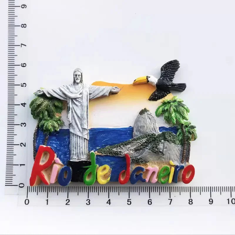 Brazil Fridge Magnets Rio de Janeiro Travelling Souvenirs Refrigerator Stickers Christmas Gifts Photo Wall Magntic Stickers