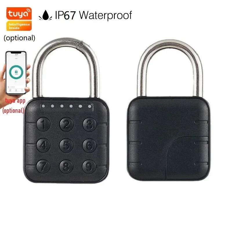 EGFirtor Tuya Smart Home Biometric Digital Padlock IP67 Waterproof Smart Door Lock Cabinet Lock Gym Wardrobe Door Password Lock