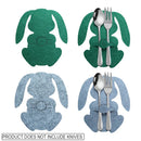 4Pcs Easter Bunny Felt Cutlery Holder Bag Happy Easter Decoration for Rabbit Cutlery Cover Bag Party Table Tableware Accessories