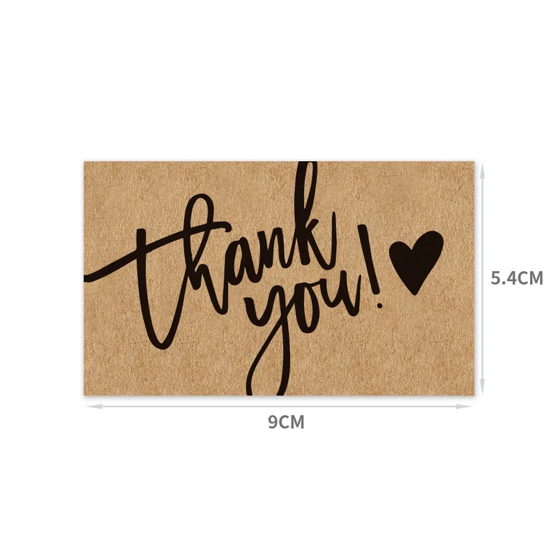 50Pcs Kraft Thank You Cards Small Business Supplies for Boutique Shops Thank You For Shopping Cards
