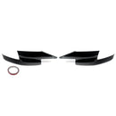 Pair Glossy Black Front Bumper Lip Corner Splitter For BMW F10 M5 Only 2010-2016
