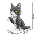 KNEW BUILT Adorable Cat Mini Model Building Blocks Expressive Faces Orange and Black Options for Kid Toys Pet Fans Style Bricks