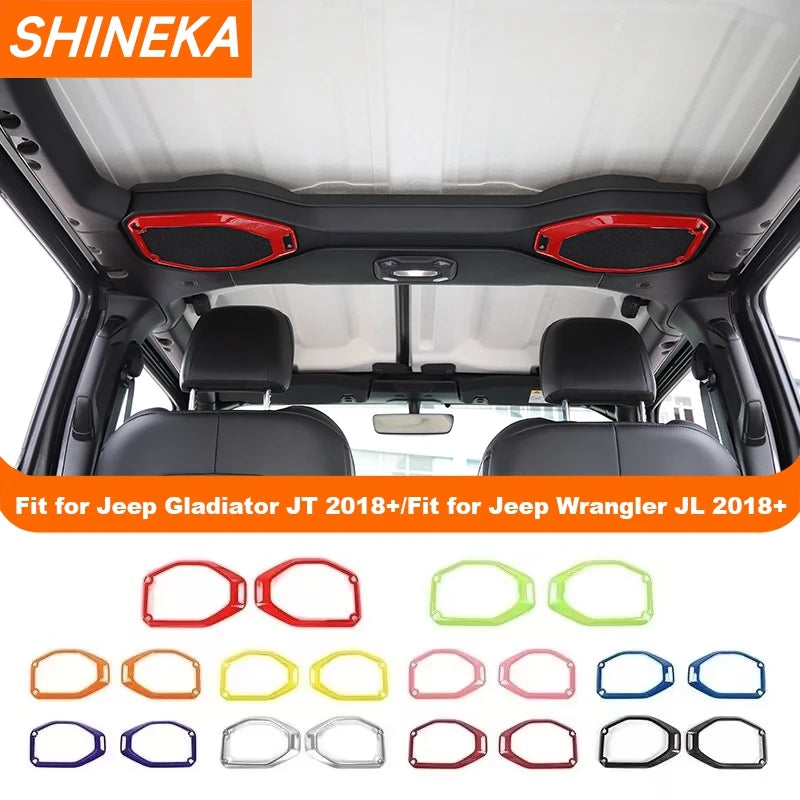 Car Top Roof Speaker Loudspeaker Decoration Cover for Jeep Wrangler JL 2018+ for Jeep Gladiator JT 2018+ Interior Accessories