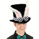 1pcs One Size Fits All Easter Hat Cosplay Holiday Party Decorative High Hat with Ears Velvet Rabbit Ear Party Hats