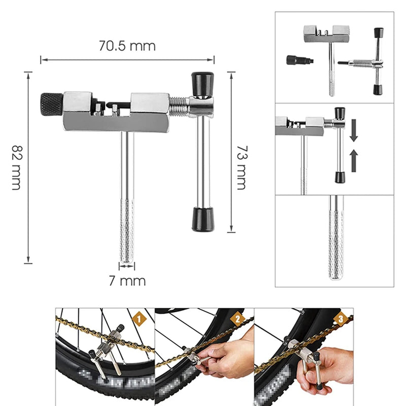 MTB Bicycle Repair Tool Set Chain Breaker Crank Wheel Extractor Tools for Bike Road Outdoor Bicycle Multitool Puller Wrench Tool