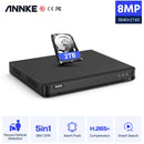 ANNKE 16CH 8MP 5in1 HD TVI CVI AHD IP Security DVR Recorder H.265+ Video Recorder Email Alert Motion Detection Onvif CCTV System