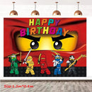 Ninja Them Birthday Party Decorations Kids Disposable Tableware Popcorn Paper Plates Balloons Cup For Boys Baby Shower Supplies