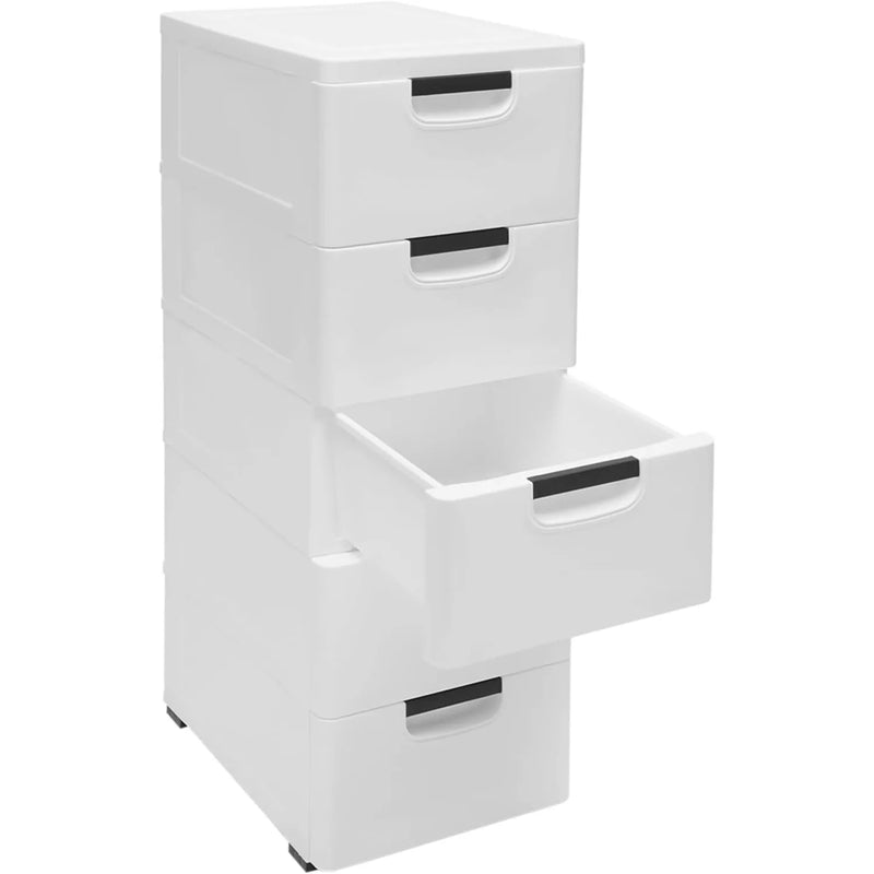 Plastic Drawers Storage Cabinet Mobile Cabinet, 15.7"D X 11.8"W X 33"H Closet Drawers Bins Home Storage Container Tower, White