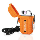 2024 New Waterproof Double Arc Lighter USB Rechargeable Windproof Plasma Lighter Outdoor Camping Flameless Smoking Accessories