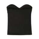 TRAF Woman Tanks & Camis Strapless Crop Tops For Women Summer Corset Tube Top Ruched Backelss Sexy Tops Off Shoulder Party Top