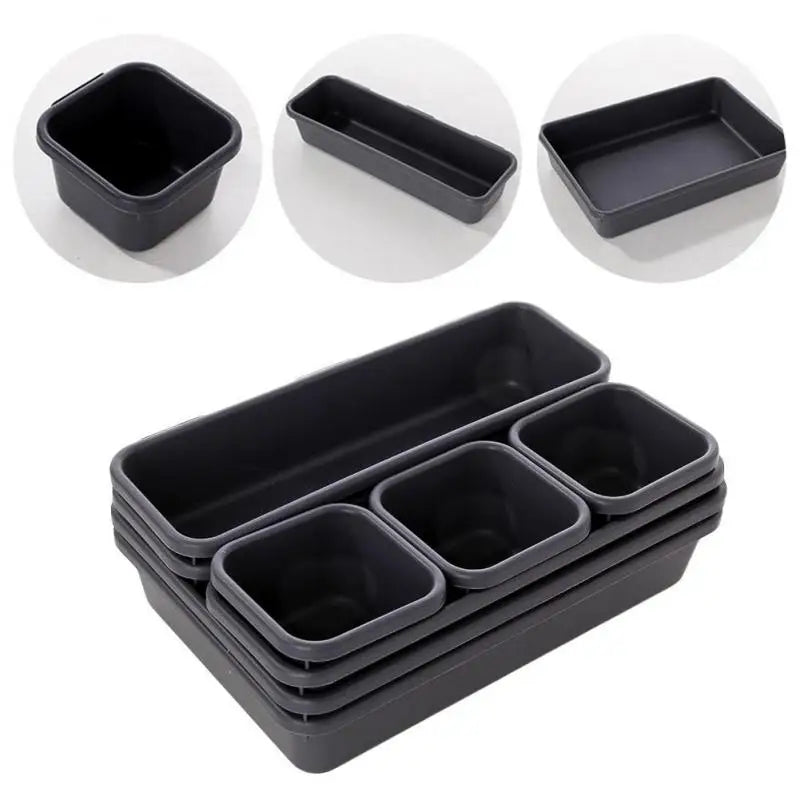 Storage Box Plastic Boxes Multifunctional Divided Storage Box Plastic Makeup Organizer Desk Drawer Storage Tray Bedroom Kitchen