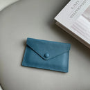 Custom Letters Soft Leather High-end Ultra-thin INS Style Mini Envelope Card Holder Wallet Simple ID Wallet Coin Purse