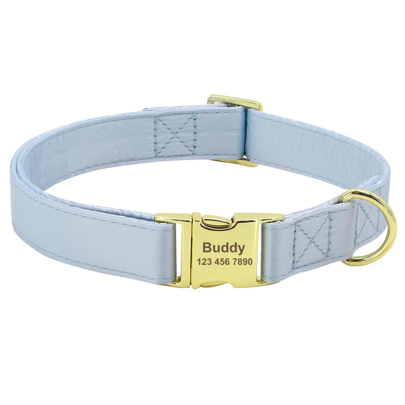 Personalized Dog ID Collar Cute Bowknot Pet Necklace Dog Buckle Collars With Bow Tie Flower Accessories For Small Large Dogs