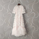 Quality Brand Designer Summer Holiday Layers Ruffles Cake Dress Women Long Maxi Prom Dresses Evening Midi Tulle Vestidos