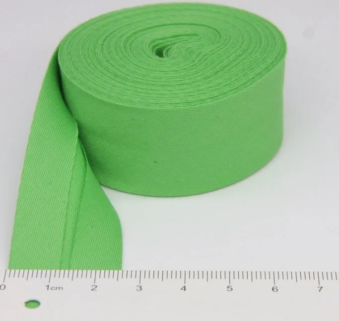 25mm (1“) width Bias Tape 100% Cotton Extra Soft for Baby Cloth Skin-friendly Fablic Bias Binding Tape Ironed Folded 12 yards
