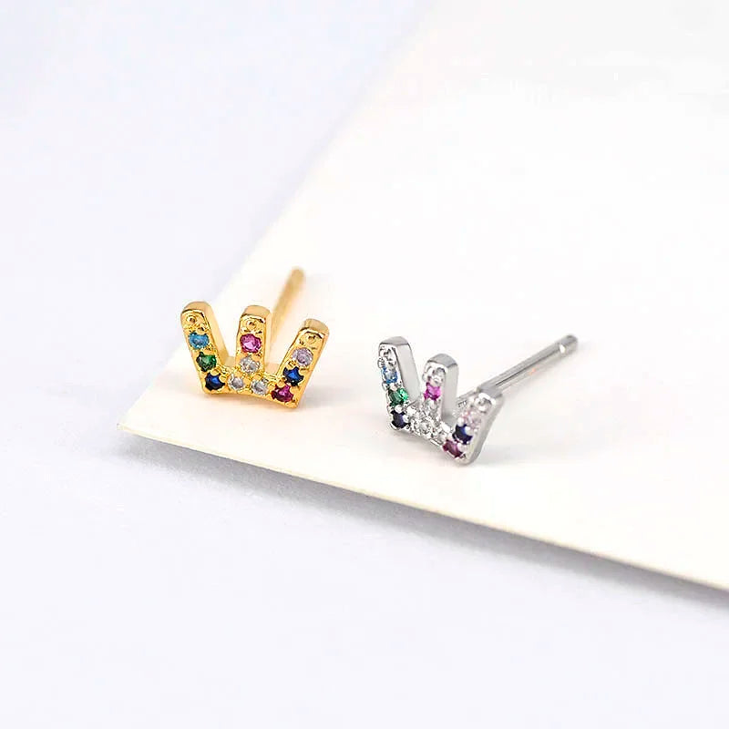 Geometry 925 Sterling Silver Needle Exquisite Heart/bee/Star studs Earrings for Women Wedding High Luxury Jewelry cute studs