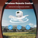 2024 New USB Rechargeable Ceiling Fan Large Wind Removable Blades Night Lamp Lighting 8000mAh Capacity Household Outdoor Fan