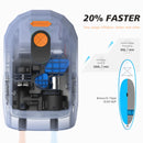 AIRBANK SUP Electric Air Pump with Battery 7800 mAh 20 PSI Max Rechargeable 12 V DC Car Connection Pump for Boards, Surf Kite