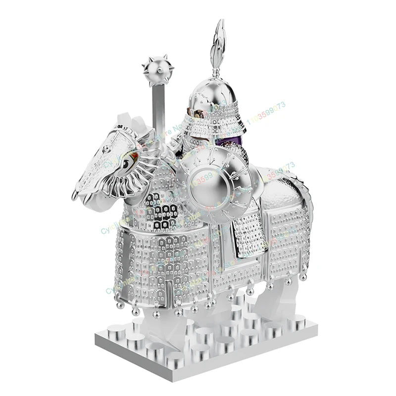 Medieval Knight Stormwind City Guard Reloaded Golden Horse Silver Horse Action Figures Building Blocks Accessories Toys DT8902