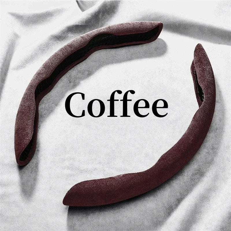 Suede Universal 38CM Car Steering Wheel Booster Cover Non-Slip Auto Interior Steer Protector Decoration Accessories