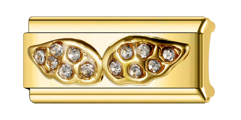 Trusta 2024 Best Friends Angel Wing Charm Italian Links 9mm Bracelet Stainless Steel for Girls Birthday Gift DIY Jewelry N115